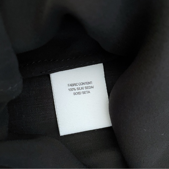 Derek Lam 10 Crosby Silk Choker Blouse Size 4 Black Women’s Designer Top - Picture 9 of 10